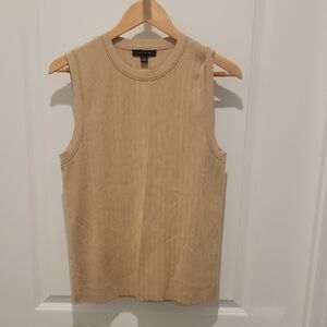 Ann Taylor Tan Ribbed Tank Top